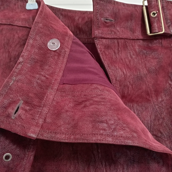 Free People Ari Wrap Skirt Wine Size 12 - Picture 6 of 10